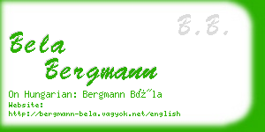 bela bergmann business card